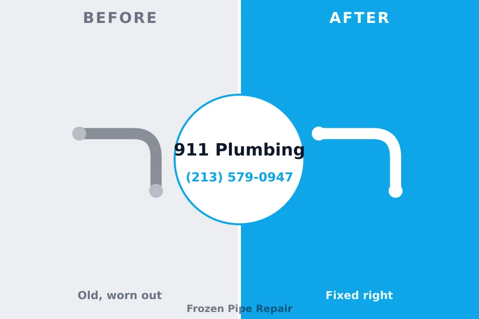 Before and after: plumbing company Cambria, IL